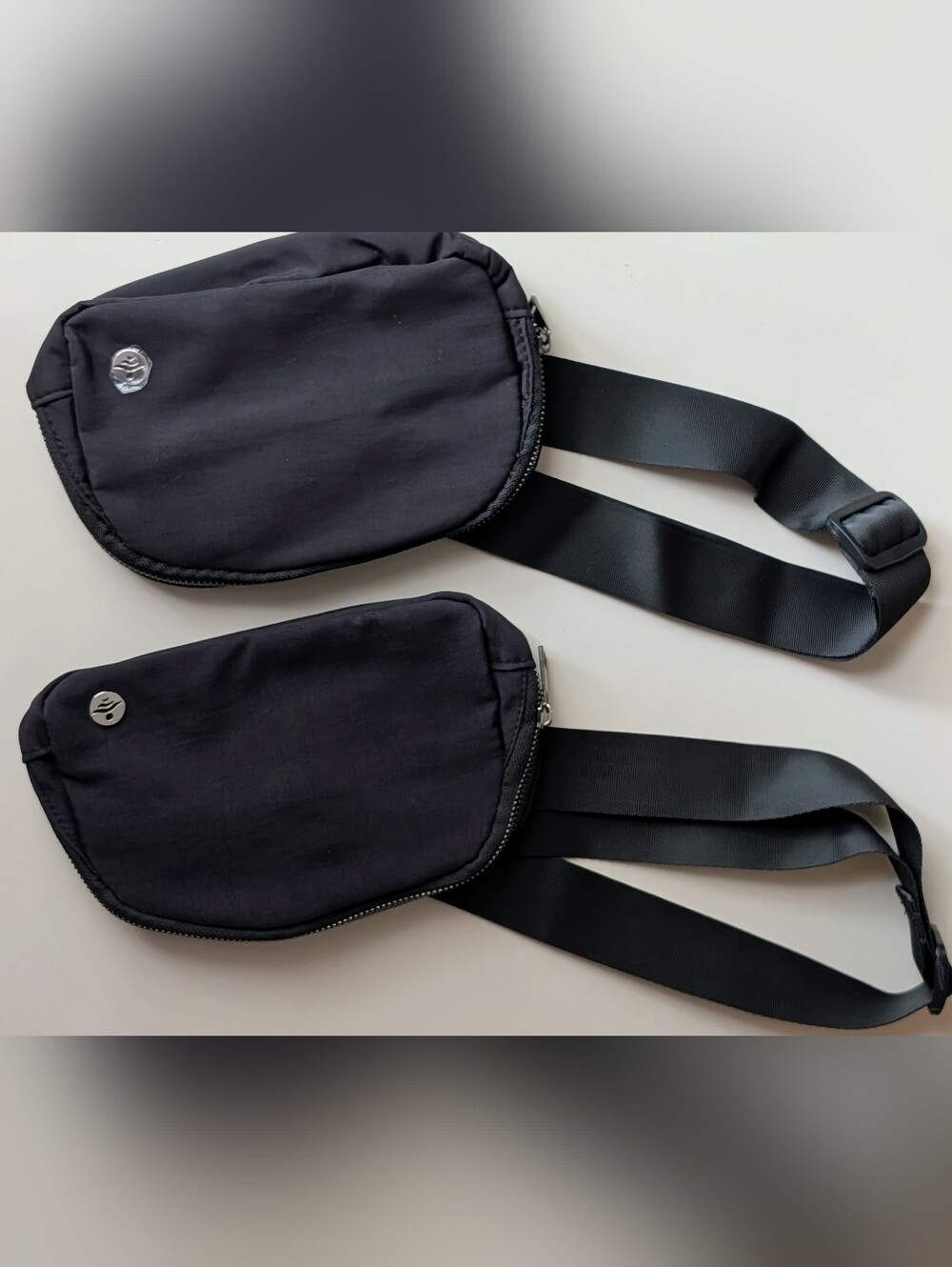 Two Halara Black Belt Bag Crossbody Fanny Packs Adjustable Strap NWOT